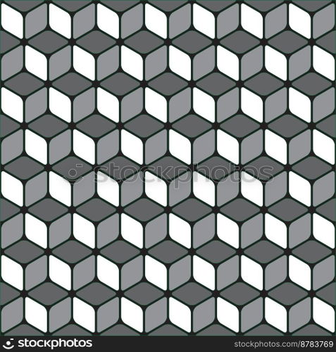 Seamless rounded cube pattern texture background