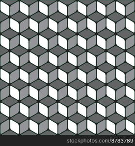 Seamless rounded cube pattern texture background