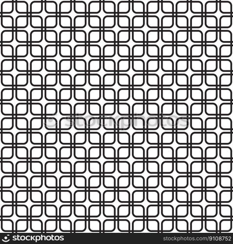 Seamless rounded square intersecting pattern