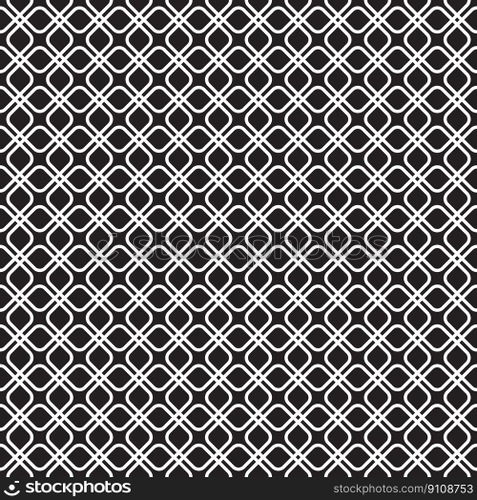 Seamless rounded square intersecting pattern