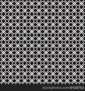 Seamless rounded square intersecting pattern