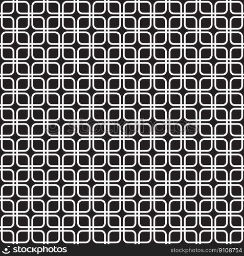 Seamless rounded square intersecting pattern