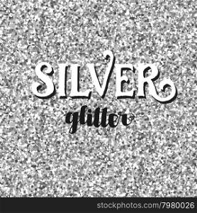 Seamless silver glitter background