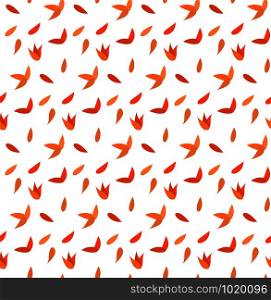Seamless simple vector pattern with autumn leaves