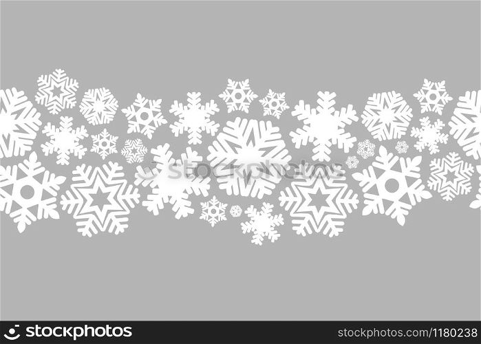 Seamless snowflakes on a silver background. Decoration for christmas and new year design. Seamless snowflakes on a silver background. Decoration for christmas design