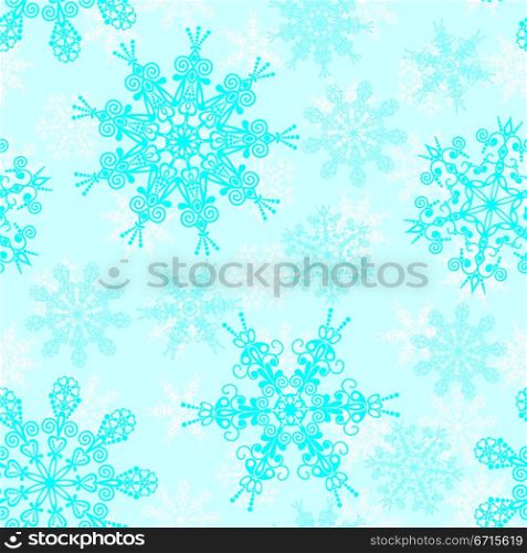 Seamless snowflakes pattern, vector