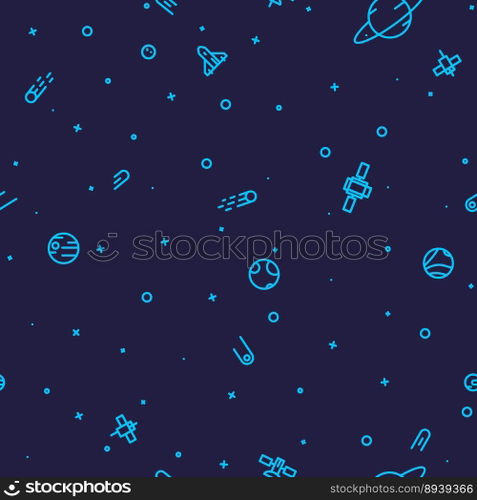 Seamless space background vector image