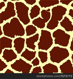 Seamless spotted Giraffe Skin Background. Vector illustration