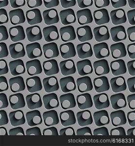 Seamless Square and Circle Pattern. Vector Regular Texture. Seamless Square and Circle Pattern