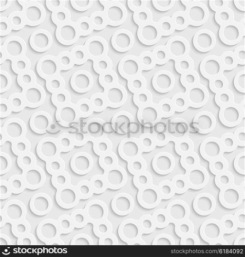 Seamless Square and Circle Pattern. Vector Soft Background. Regular White Texture. Seamless Square and Circle Pattern