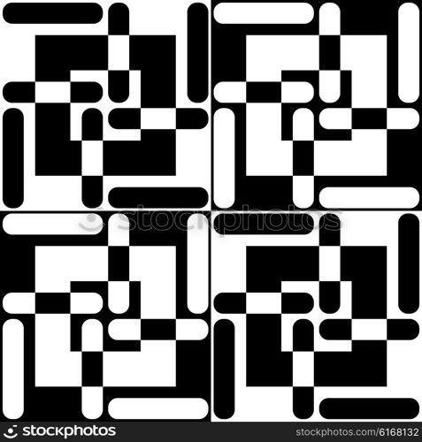 . Seamless Square and Stripe Pattern