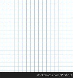 Seamless square grid graph paper pattern in blue