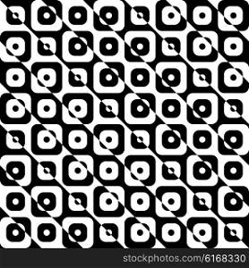 Seamless Square Pattern. Abstract Black and White Background. Vector Regular Texture. Seamless Square Pattern