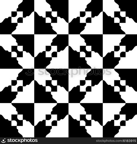Seamless Square Pattern. Abstract Black and White Background. Vector Regular Texture. Seamless Square Pattern