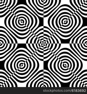Seamless Square Pattern. Black and White Regular Texture. Seamless Square Pattern