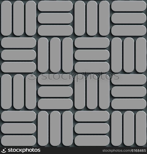 Seamless Square Pattern. Seamless Square Pattern. Vector Background. Gray Regular Texture