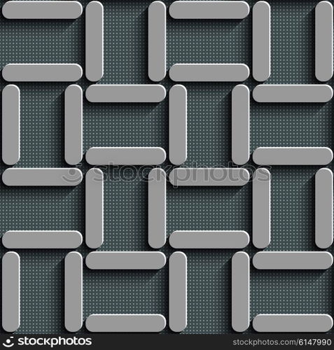 Seamless Square Pattern. Vector Background. Gray Regular Texture. Seamless Square Pattern