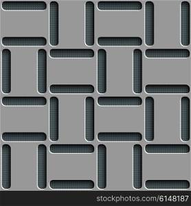 Seamless Square Pattern. Vector Background. Gray Regular Texture. Seamless Square Pattern