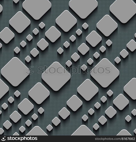 Seamless Square Pattern. Vector Background. Gray Regular Texture. Seamless Square Pattern