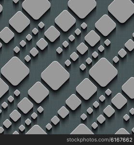 Seamless Square Pattern. Vector Background. Gray Regular Texture. Seamless Square Pattern