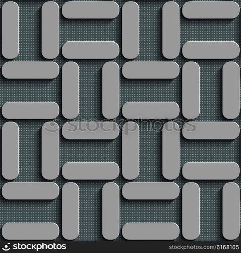 Seamless Square Pattern. Vector Background. Gray Regular Texture. Seamless Square Pattern