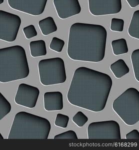 Seamless Square Pattern. Vector Background. Gray Regular Texture. Seamless Square Pattern