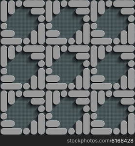 Seamless Square Pattern. Vector Background. Gray Regular Texture. Seamless Square Pattern