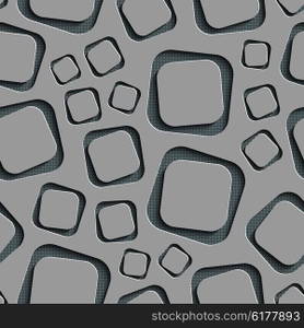 Seamless Square Pattern. Vector Background. Gray Regular Texture. Seamless Square Pattern