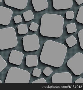 Seamless Square Pattern. Vector Background. Gray Regular Texture. Seamless Square Pattern