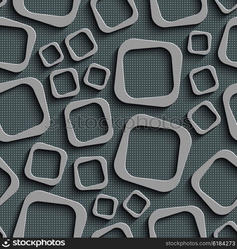 Seamless Square Pattern. Vector Background. Gray Regular Texture. Seamless Square Pattern