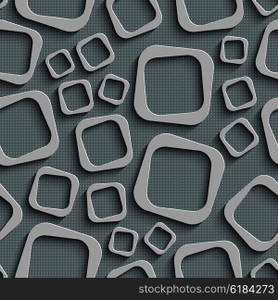Seamless Square Pattern. Vector Background. Gray Regular Texture. Seamless Square Pattern