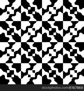 Seamless Square Pattern. Vector Black and White Oriental Background. Seamless Square Pattern