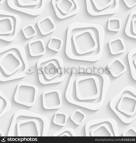 Seamless Square Pattern. Vector Soft Background. Regular White Texture. Seamless Square Pattern