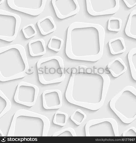 Seamless Square Pattern. Vector Soft Background. Regular White Texture. Seamless Square Pattern