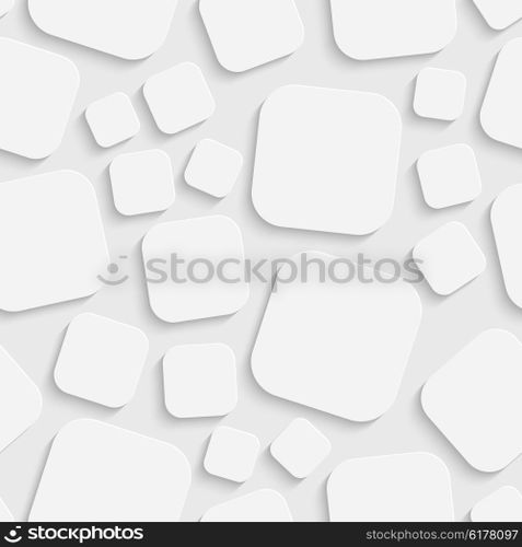Seamless Square Pattern. Vector Soft Background. Regular White Texture. Seamless Square Pattern