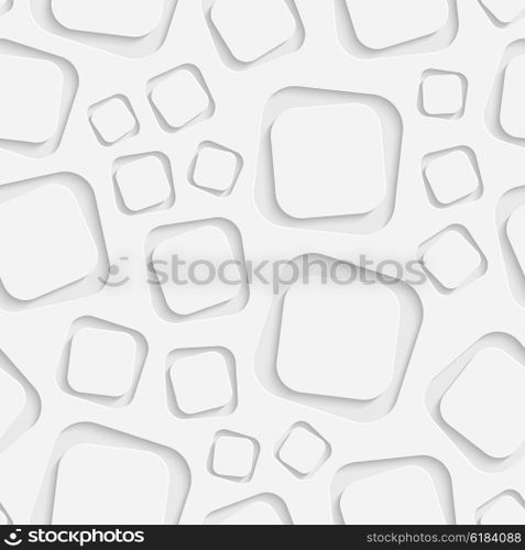 Seamless Square Pattern. Vector Soft Background. Regular White Texture. Seamless Square Pattern