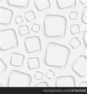 Seamless Square Pattern. Vector Soft Background. Regular White Texture. Seamless Square Pattern