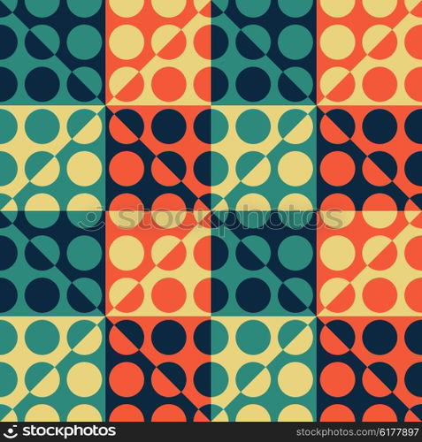 Seamless Square, Triangle and Circle Pattern. Vector Regular Texture