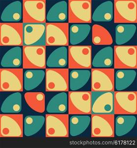 Seamless Square, Triangle and Circle Pattern. Vector Regular Texture