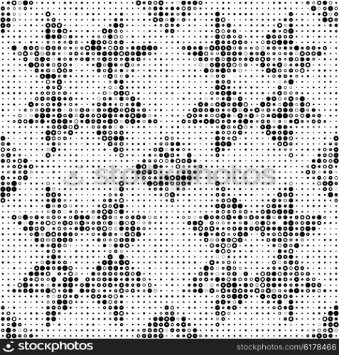 Seamless Star Pattern. Abstract Black and White Background. Vector Regular Texture. Seamless Star Pattern