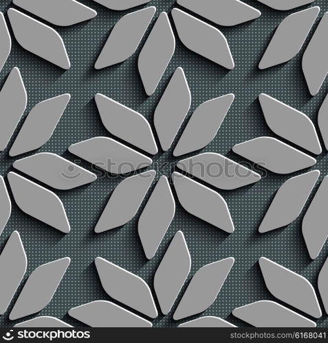 Seamless Star Pattern. Vector Background. Gray Regular Texture. Seamless Star Pattern