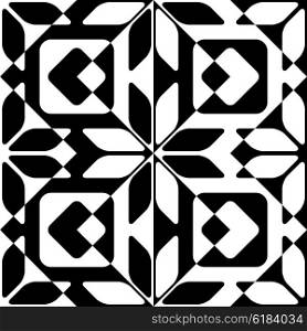Seamless Star Pattern. Vector Black and White Background. Regular Texture. Seamless Star Pattern