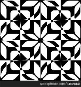 Seamless Star Pattern. Vector Black and White Background. Seamless Star Pattern