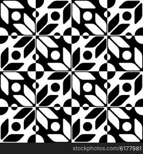 Seamless Star Pattern. Vector Black and White Background. Seamless Star Pattern