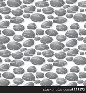 Seamless stones pattern over white background