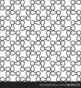 Seamless stylish geometric background. Modern abstract pattern. Flat monochrome design.Gray ornament with rounded shapes forming triangles.