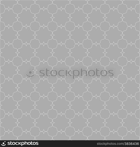 Seamless stylish geometric background. Modern abstract pattern. Flat monochrome design.Gray ornament with slim gray eastern grid.