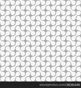 Seamless stylish geometric background. Modern abstract pattern. Flat monochrome design.Gray ornament with rounded white shapes.