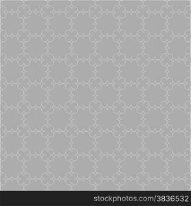Seamless stylish geometric background. Modern abstract pattern. Flat monochrome design.Gray ornament with slim eastern grid.