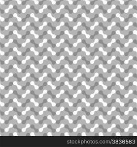 Seamless stylish geometric background. Modern abstract pattern. Flat monochrome design.Gray shaded ornament with rounded shapes.